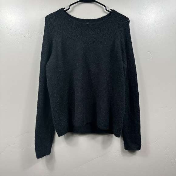 KUHL SONATA POINTELLE SWEATER SIZE LARGE - BLACK - Picture 3 of 8